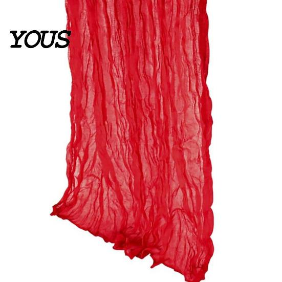 Charming Dining Decor Cheesecloth Table Runner, Boho Rustic Gauze Wrinkled Farmhouse High Quality Runner Sheer for Wedding Party Baby Shower Birthday
