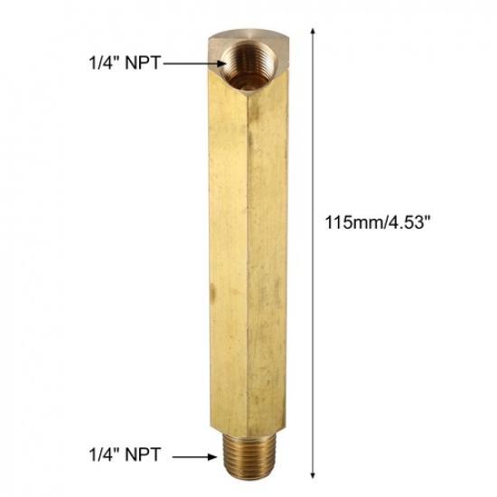 Packung mit 1 Stück Für Ford 260 289 302 Öldruckanzeigen-Verlängerung 1/4" NPT Goldton
