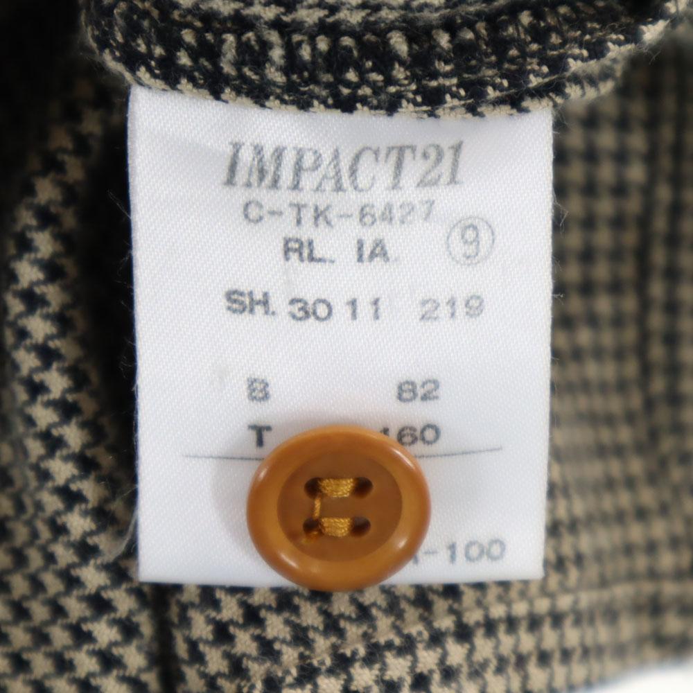 RALPH LAUREN COUNTRY 80s 90s Vintage Polo Can Houndstooth Pattern Long sleeve Box silhouette Rayon shirt Women Used