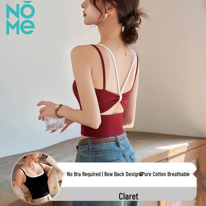 

NOMe Bowknot Back Camisole with Chest Pads