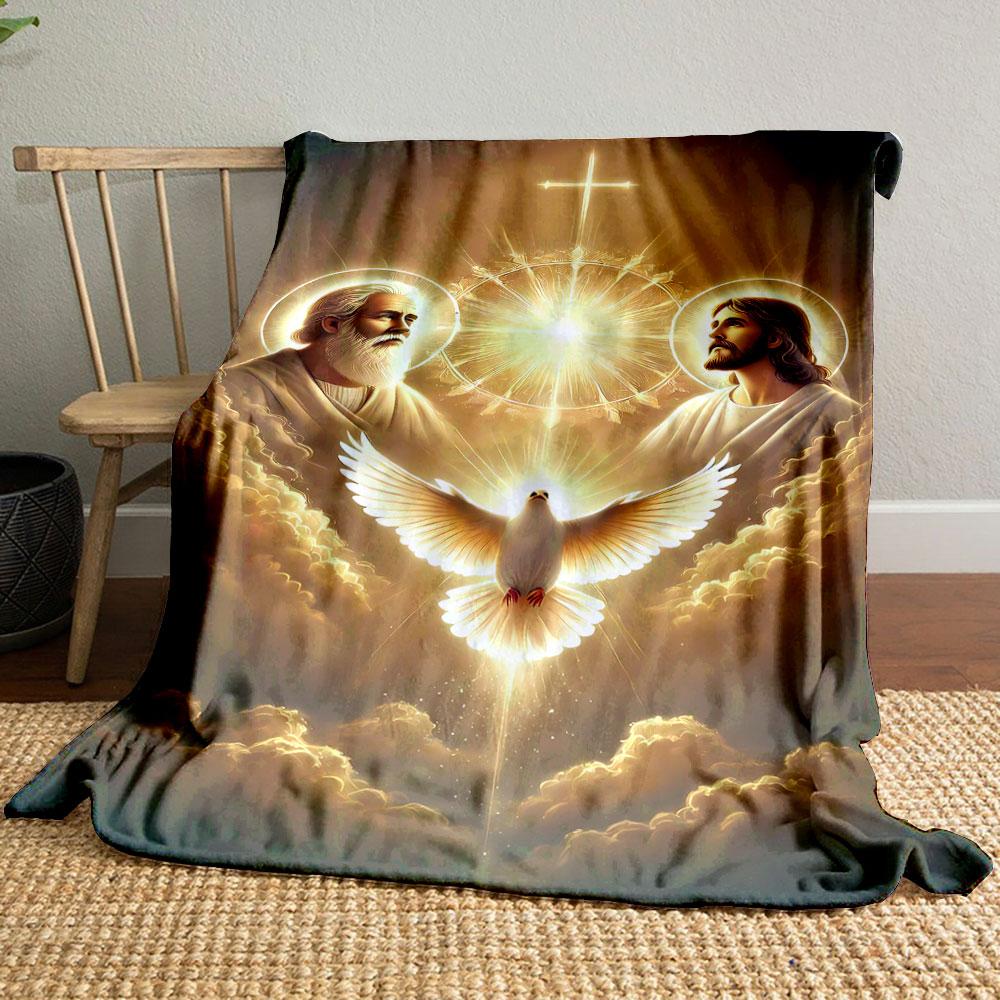 

Holy Trinity Dove Blanket Printed Blanket for Living Room Bed Couch lunch break Soft Cozy Blanket for Friend s festival Gift 80cm x 120cm
