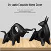 Light Luxury Abstract Cow Figurine: Wealth-Attracting Decor for Living Room, Wine Cabinet, or Office – Elegant Opening Gift