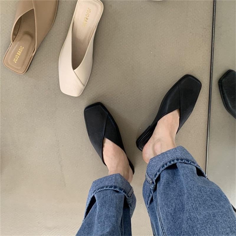 Women Summer Fashion Closed Toe Mules Slippers