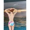 1111 Fashion Sweet Pure Desire Conservative Swimsuit Low Fork Skinny Belly Cover One-piece Triangle Racing Swimsuit