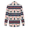 Herren Bedruckter Cord Warmes Taschen-Sakko Strickjacke Herren Freizeitanzug