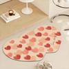 Flower special-shaped toilet bathroom entrance door suction pad foot pad  diatom mud non-slip pad washing table love