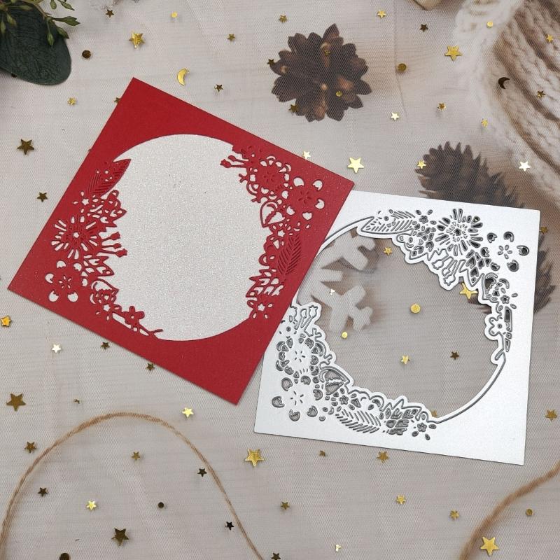 Ramka z zaproszeniem wykrojniki do metalu DIY Craft szablon do wytłaczania ze stali węglowej szablony metalowe Scrapbooking na wykrojnik na karty