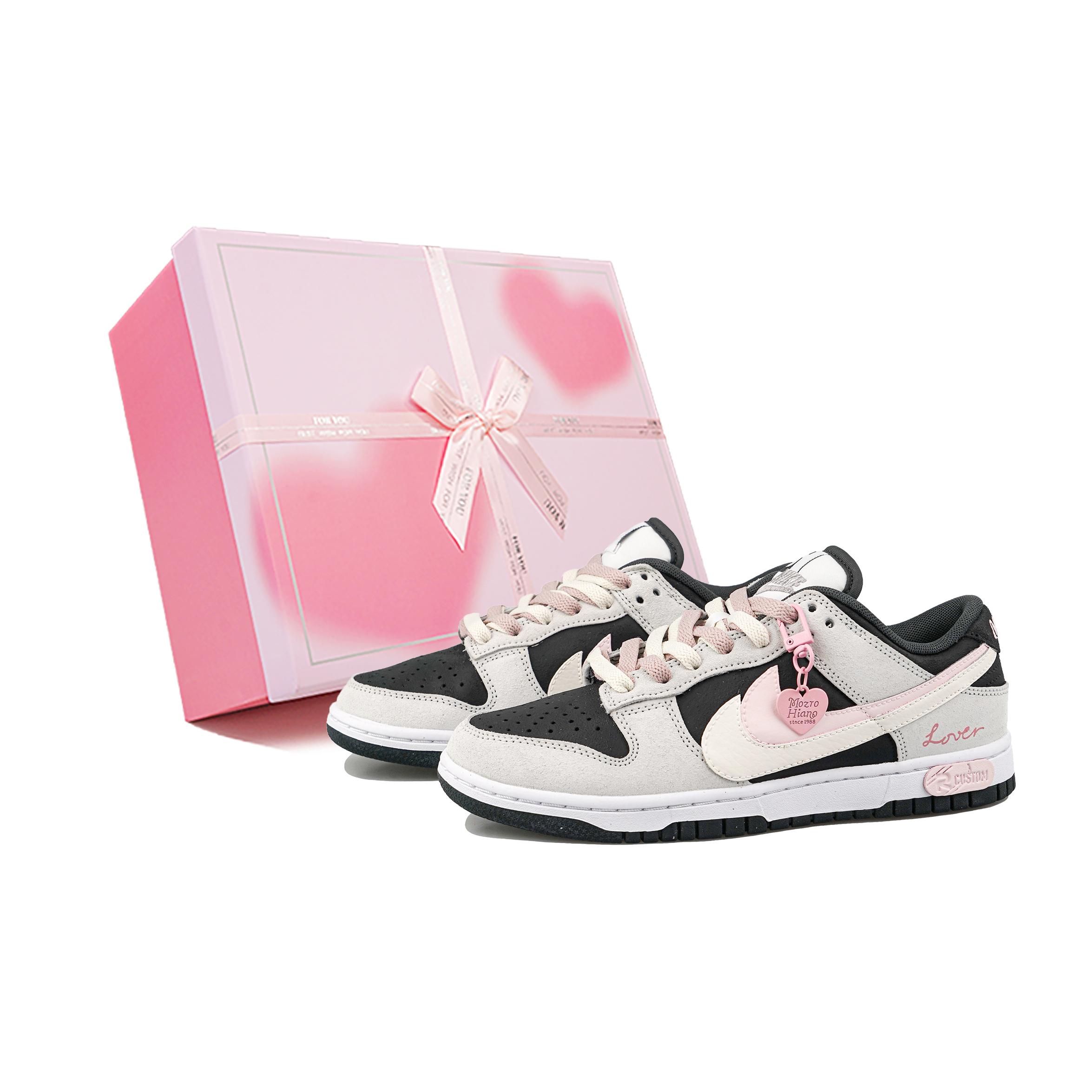 

Nike Dunk Slip Resistant Abrasion Resistant Low top Skateboard Shoes Unisex Black Pink HV1800-101(Team27-S-BOX) 36