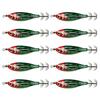 10Pcs Squid Jig Set 8Cm Luminous Uv Shrimp Lure Horizontal Fishing Bait For Cuttlefish Octopus Sea Tackle