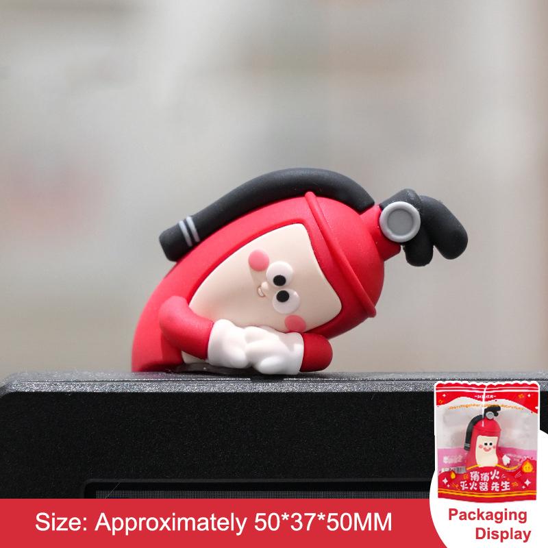 Mr. Extinguisher Mini Party Decoration Creative Central Control Screen Doll Ornaments Funny Resin Office Decor Wholesales 2026