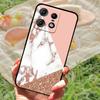 For Motorola Edge 50 Pro Case Fashion Marble Silicon Black Soft Bumper for Moto Edge 50 Pro Phone Cases Cartoon TPU Shells