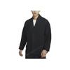 Nike Solid V-Neck Button-Up Jacket With Embroidered Logo Men Outerwear Black DQ6694-010