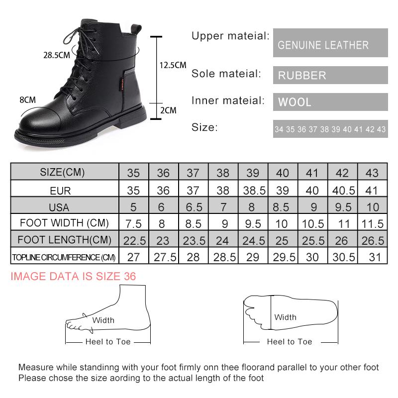 Fashion AIYUQI Women Winter Boots Wool Warm 2025 New Large Size 41 42 43 Women's Ankle Boots Non Slip Genuine Leather Women's Snow Boots
