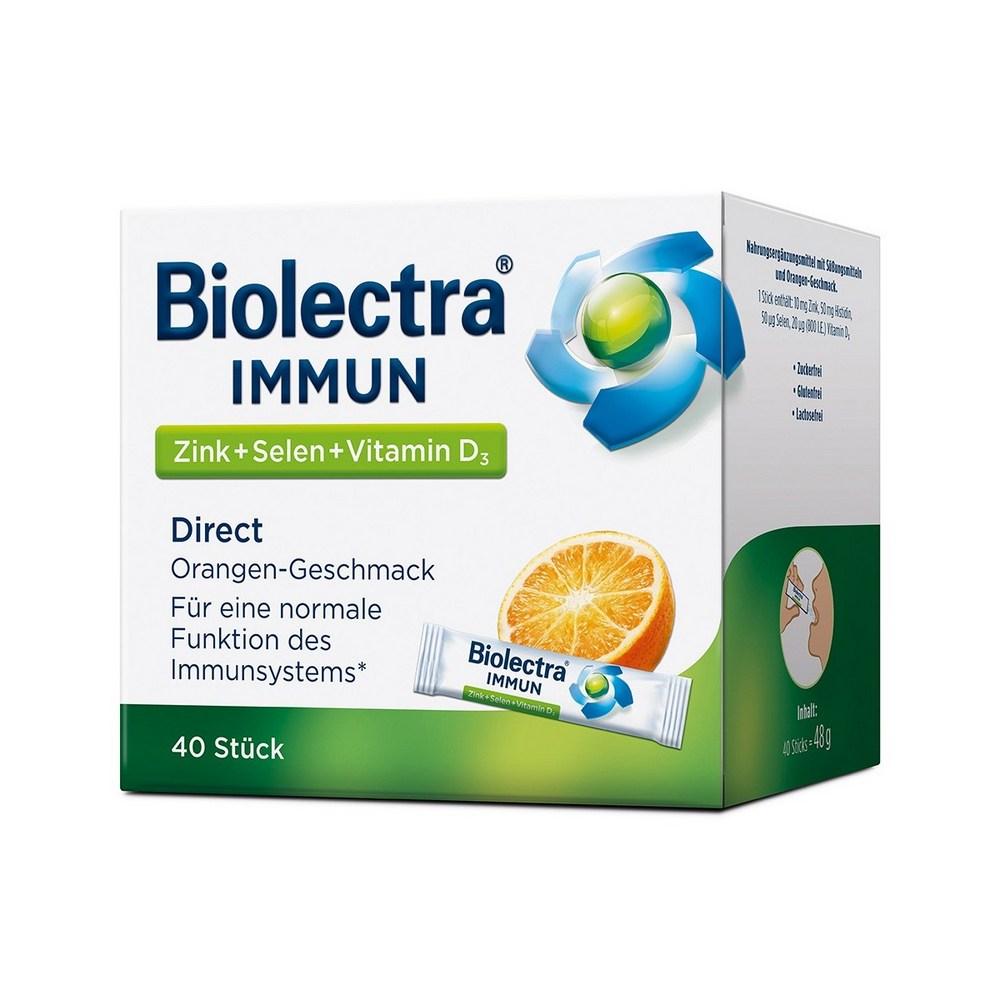 German Hairmes Biolectra Immune Zinc Selenium Vitamin D3 Orange Flavor 40 sachets 48g 2 pcs