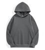 Fleece-Lined Drop-Shoulder Pullover Hooded Pocket Couple Hoodie Thickened Oversized Trendy Youthful Hooded Sweatshirt