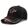 Men's Classic European-American Embroidered Eagle Baseball Cap - Spring/Autumn Sun Protection