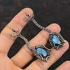 Labradoriet Oorbel Koperdraad Gewikkelde Oorbellen Edelsteen Sieraden Handgemaakte Oorbellen Koperdraad Sieraden Cadeau Voor Mama Helende Steen Oorbellen