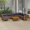 VidaXL Garden Furniture 8 Pcs with Cushion, Solid Acacia Wood
