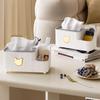 YOUQIN Multifunctional Desktop Tissue Box with Organizer
