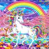 50X50CM 5D DIY Unicorn Diamond Painting Full Round Drill Cartoon Magic Unicorn Rhinestones Cross Stitch Mosaic Home Decor Kids Gift