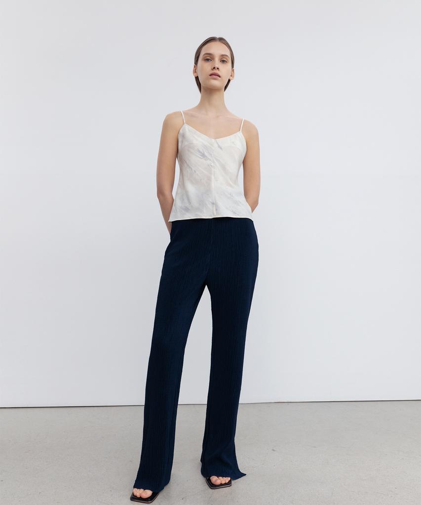RE RHEE High Rise Pleated Pants Na