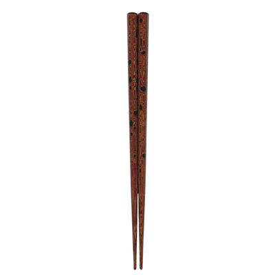 Tanaka Hashiten Octagonal 21cm Wabi-Sabi Gold-Plated Chopsticks, No. 605074, Brown,