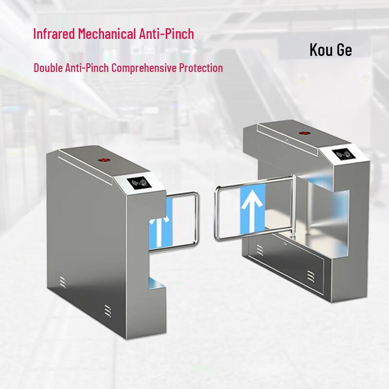 Realand Facial Recognition Swing Barrier Gate Access System CN Plug (adapter Included)