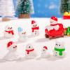 Christmas Simulation Cute Snowman Micro-landscape Car Decoration, Resin Craft Decorative Small Decoration Accessories