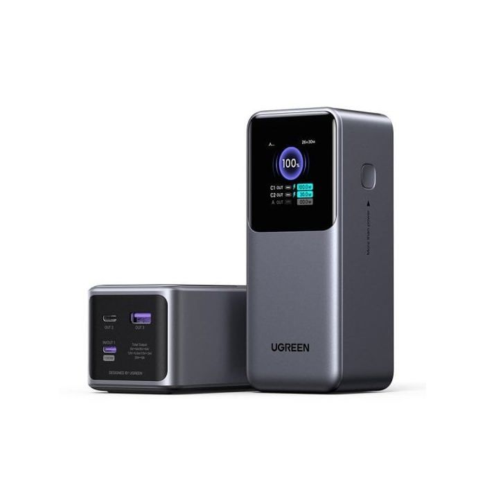 Batterie externe - ugreen - 20000mah - 130w - usb-c - gris anodisé