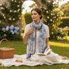 Print Pattern Chiffon Scarf Classic Style Sun Protection Scarf New Shawl Wrap  Fashion Accessory