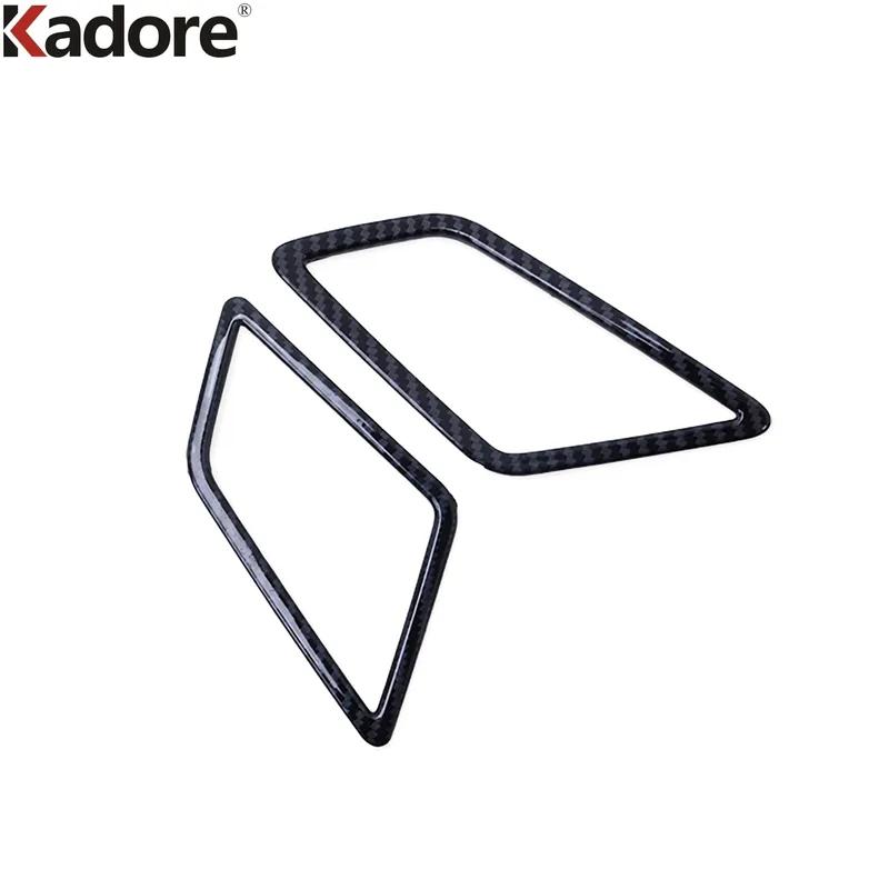 For Mitsubishi Outlander -2024 2025 Carbon Fiber Car Front Upper Air Condition Vent Outlet Cover Trim Interior Accessories