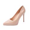 Waterproof Nude High Heels: Pointed Toe Stiletto, Patent Leather, Women's Spring/Autumn Shoes