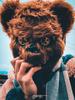 Halloween Horror Bloody Head Cover Mask Rabbit Bear Cosplay Mask Halloween Carnival Costume Headgear Props Handmade Party Dance