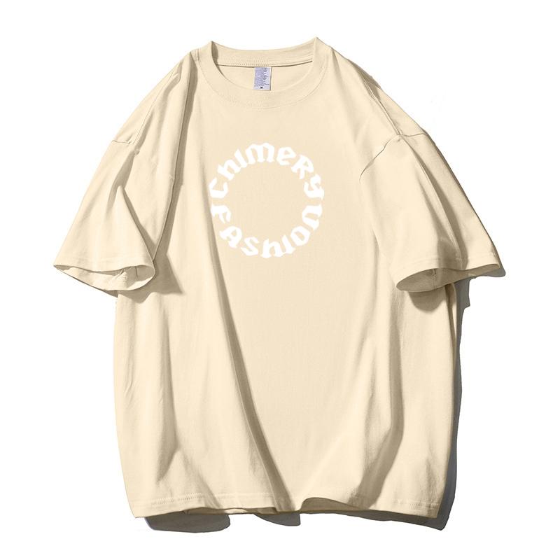 Shellsuning Vintage trička s potiskem dopisu pro ženy Nadměrná ležérní trička s kulatým výstřihem a krátkým rukávem Měkké základní tričko 100% bavlna Oblečení pro páry Korejský gotický top