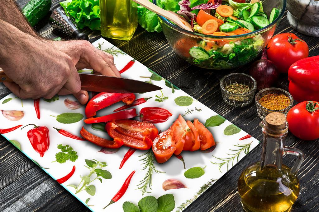 GLASS PLATE BOARD PANEL TABLETOP 40x52 PEPPER