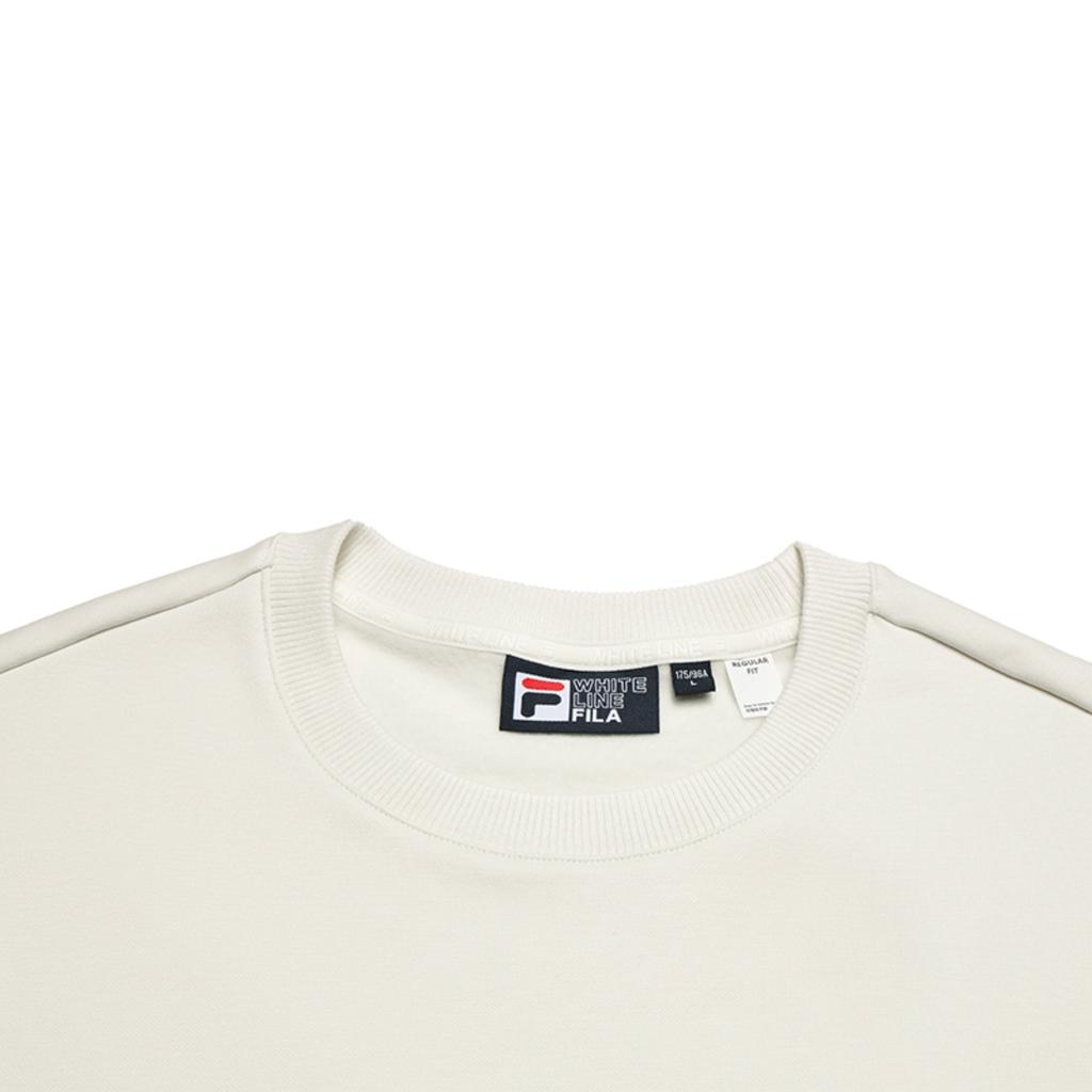 Fila Heritage Fashion Classic Trendy Comfortable Casual Versatile Fleece Lined Pullover Sweatshirt Men Sweatshirt White F11M548204FIV