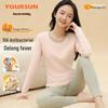 Yiershuang Women's Thermal Underwear Set with Cashmere & Silk Blend