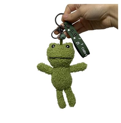 2 Stück/Los 4 Zoll Cartoon Frosch Plüsch Schlüsselanhänger Puppen Frosch Plüschtiere Kleine Hängende Ornamente Geburtstagsgeschenke
