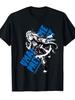 T-shirt Graphique Anime Umamusume pour Homme - Style Manga Japonais Rétro Oversize Bla