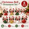 Five Pointed Star Bell Christmas Tree Ornament, Hanging Holiday Xmas Tree Decoration