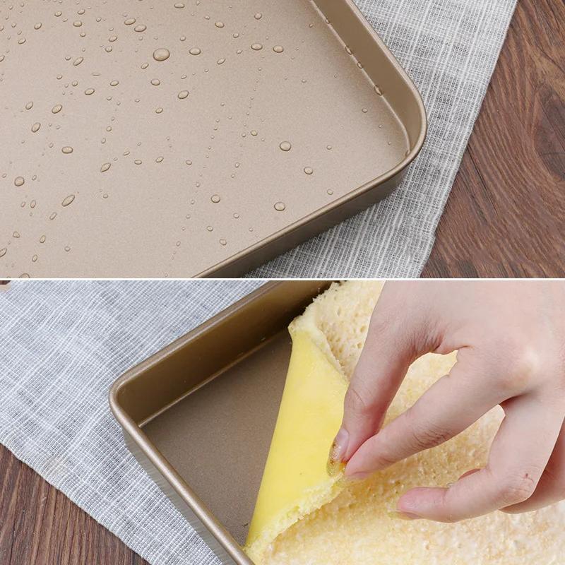 Thickened Baking Pan Non-Stick Square Cake Baking Pan Carbon Steel Tray Pie Pizza Bread Cake Mold Bakeware Tools