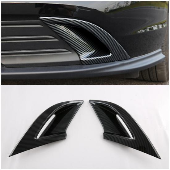 Carbon Fiber Front Fog Light Tail Lamp Lid Cover Trim For  Honda Accord 2pcs