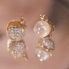 Gold-Plated Mermaid Pearl Zircon Retro Ear Cuffs for Women