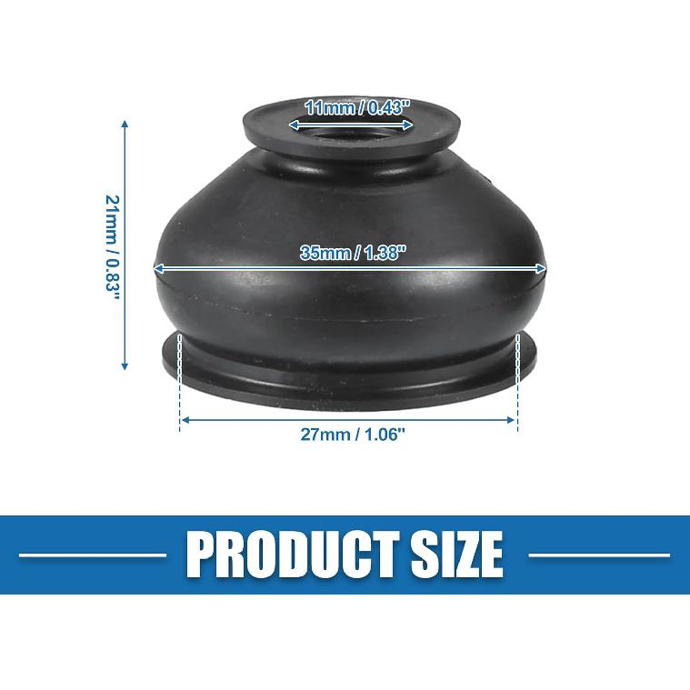 Universal Car Turn to Rod Arm Ball Joint Head Dust Protection Car Suspension Steering Parts Rubber Black (Set of 6)