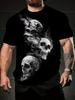 Men's Short Sleeve Tee 3D Skull Print Tops Crew Neck T-Shirts Summer Oversized T-Shirt Hip Hop T-Shirts for Men Luxury T-Shirt