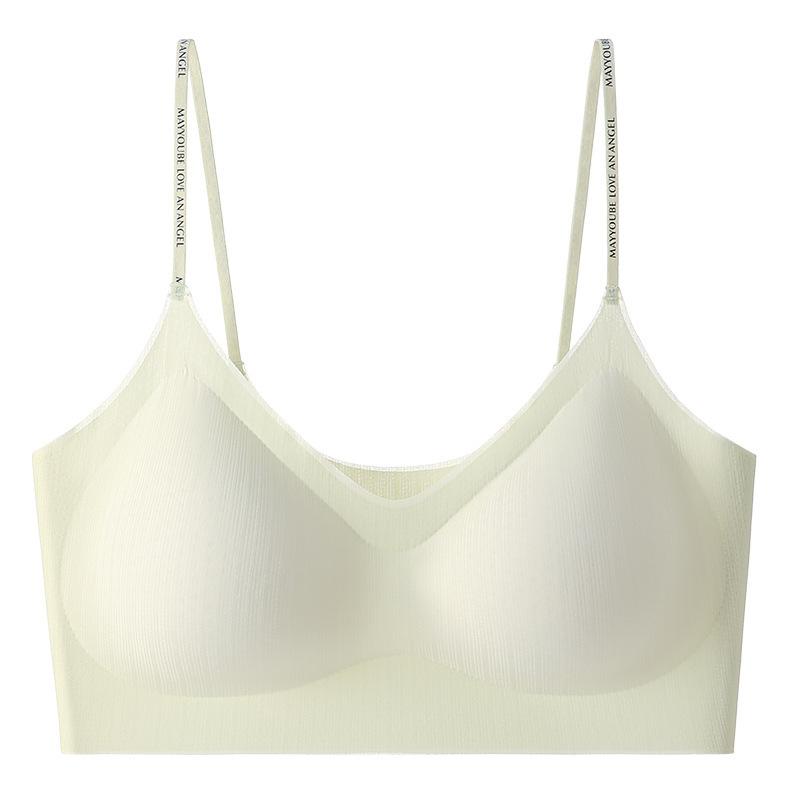 

Summer breathable underwear light and small breasts gather underwear thin straps suspender beautiful back bra XL 38/85 зелений