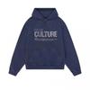 Oversized Hooded Sweatshirt With Letter Print Unisex Casual Pullover Fall