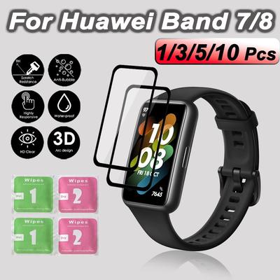 3D Curved Edge Protective Film For Huawei Band 8 Screen Protector Tempered Glass Cover Watch Protection Film For Huawei Band 7 Pro Band 6 Fit 2