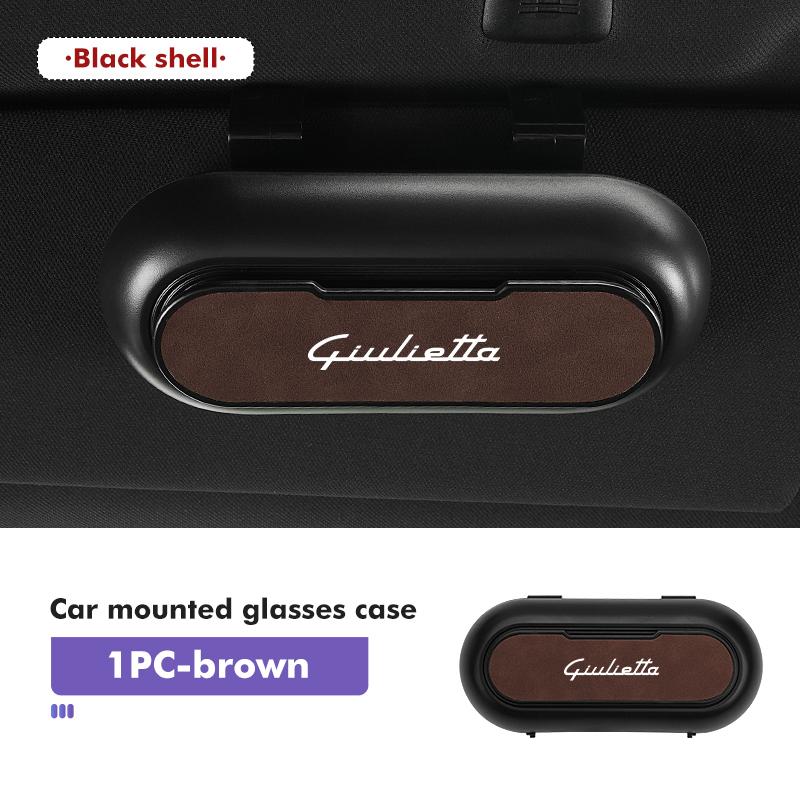 2026 Hot Alfa Romeo Car Sun Visor Sunglasses Box Storage Case Organize Boxs For Alfa Romeo 159 Giulietta Giulia 147 Mito 156 159