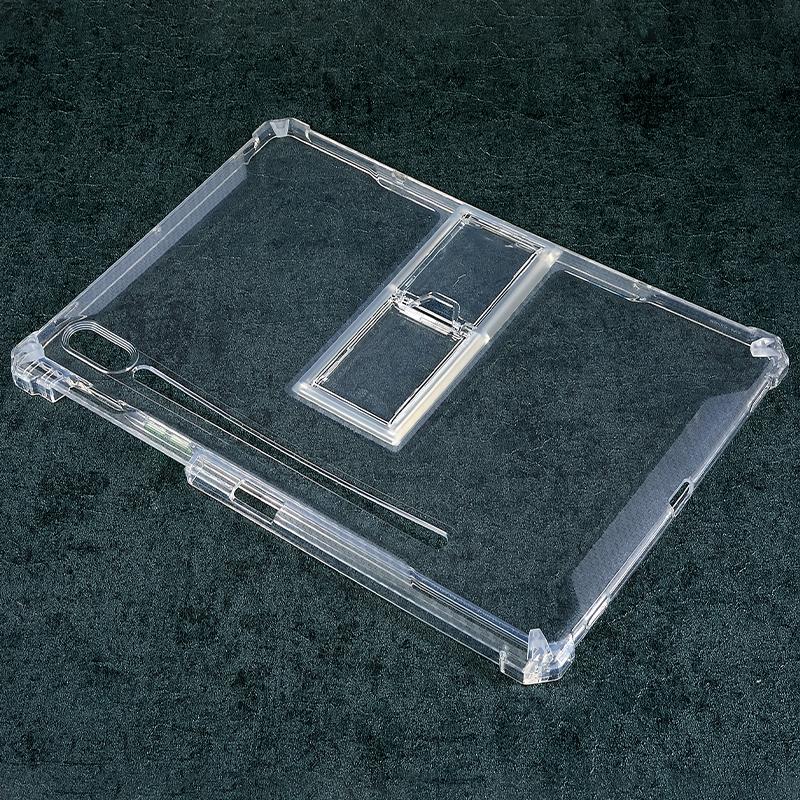 

For Samsung Galaxy Tab S10 FE/S10/S9 FE/S9/S8/S7 Clear TPU Back Cover Drop-Proof Tablet Case with Kickstand A